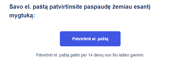 Patvirtinsite paspaude