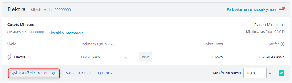 Perziureti paskutine saskaita